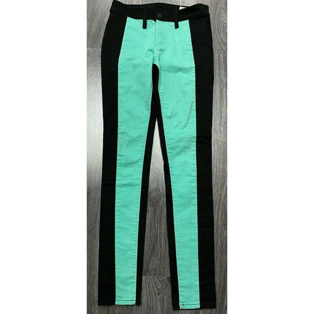 Rag & Bone Womens Jeans Size 26 Black Teal Mint Cotton Stretch Denim Skinny